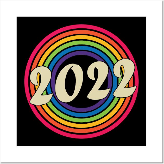 2022 - Retro Rainbow Style Wall Art by MaydenArt